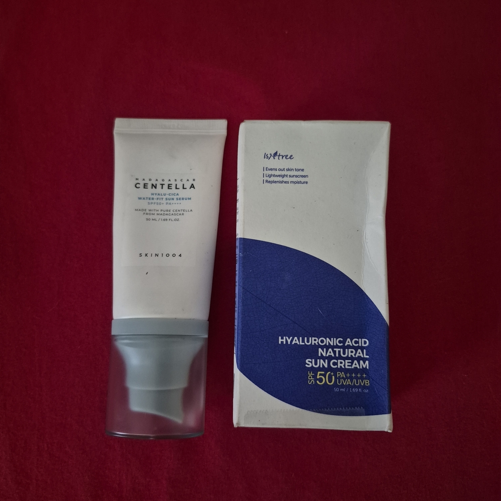 Korean SPF 50+ Sunscreen Set (from SKIN1004 & Isntree)